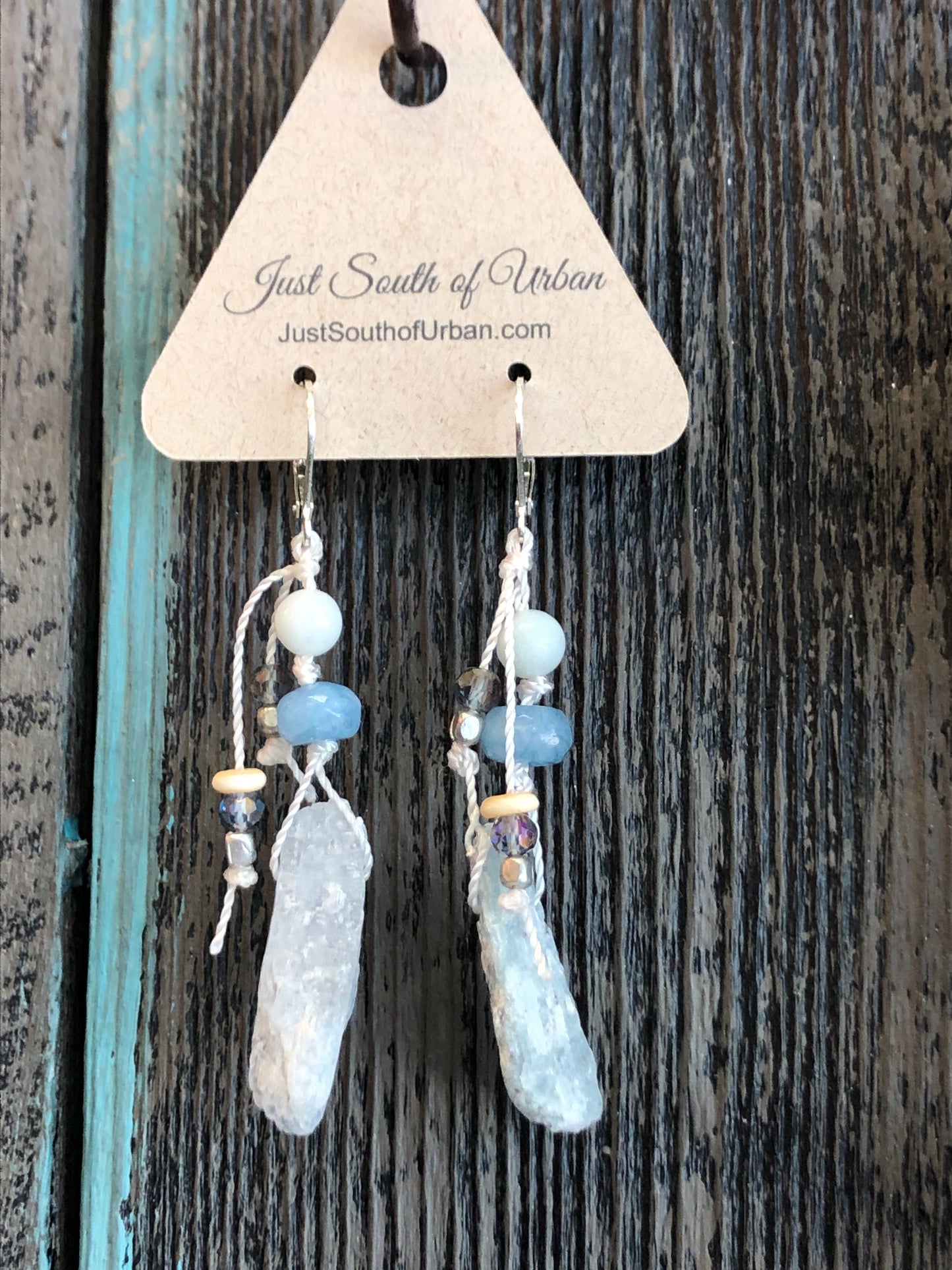 Kyanite Chard, Blue Agate, Amazonite Earrigs