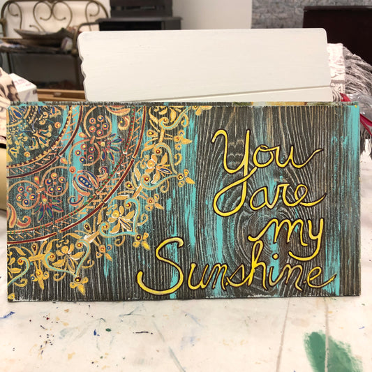 You Are My Sunshine, Wall Art, Hand Painted