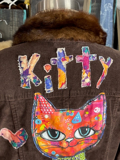 Up-Cycled Corduroy Fit and Flare Style Jacket