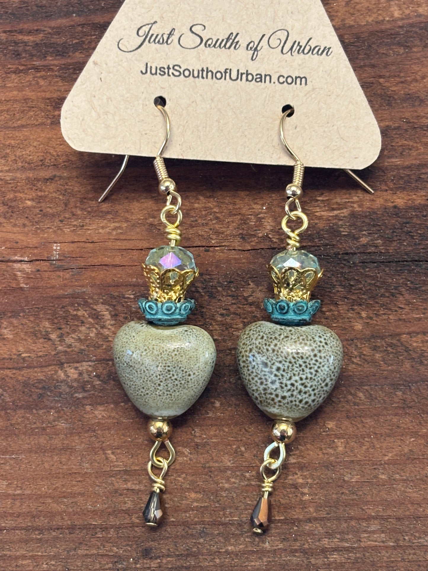Hearts on Fire Earrings, 3 inches long, 3/4 in wide