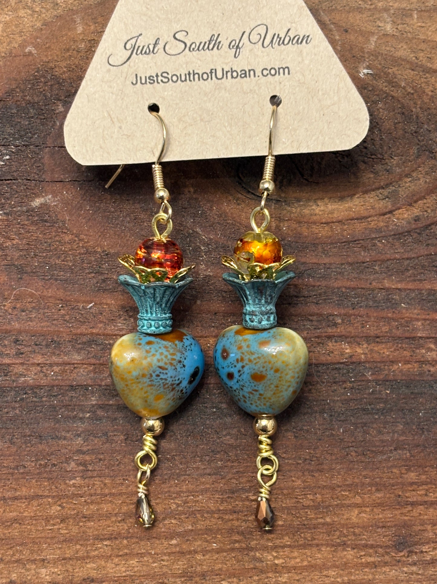 Hearts on Fire Earrings, 3 inches long, 3/4 in wide