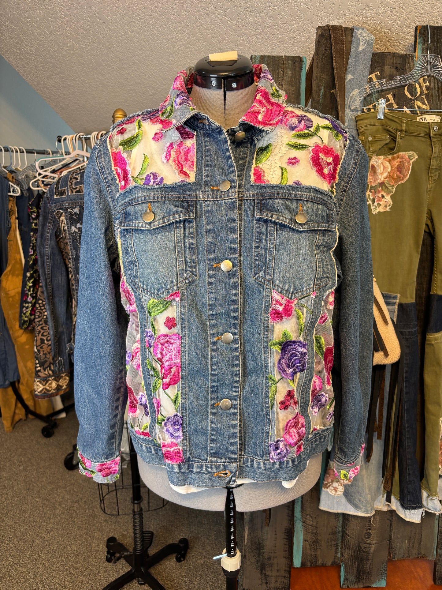Custom Denim Window Pane Jacket for Jewett-Merritt
