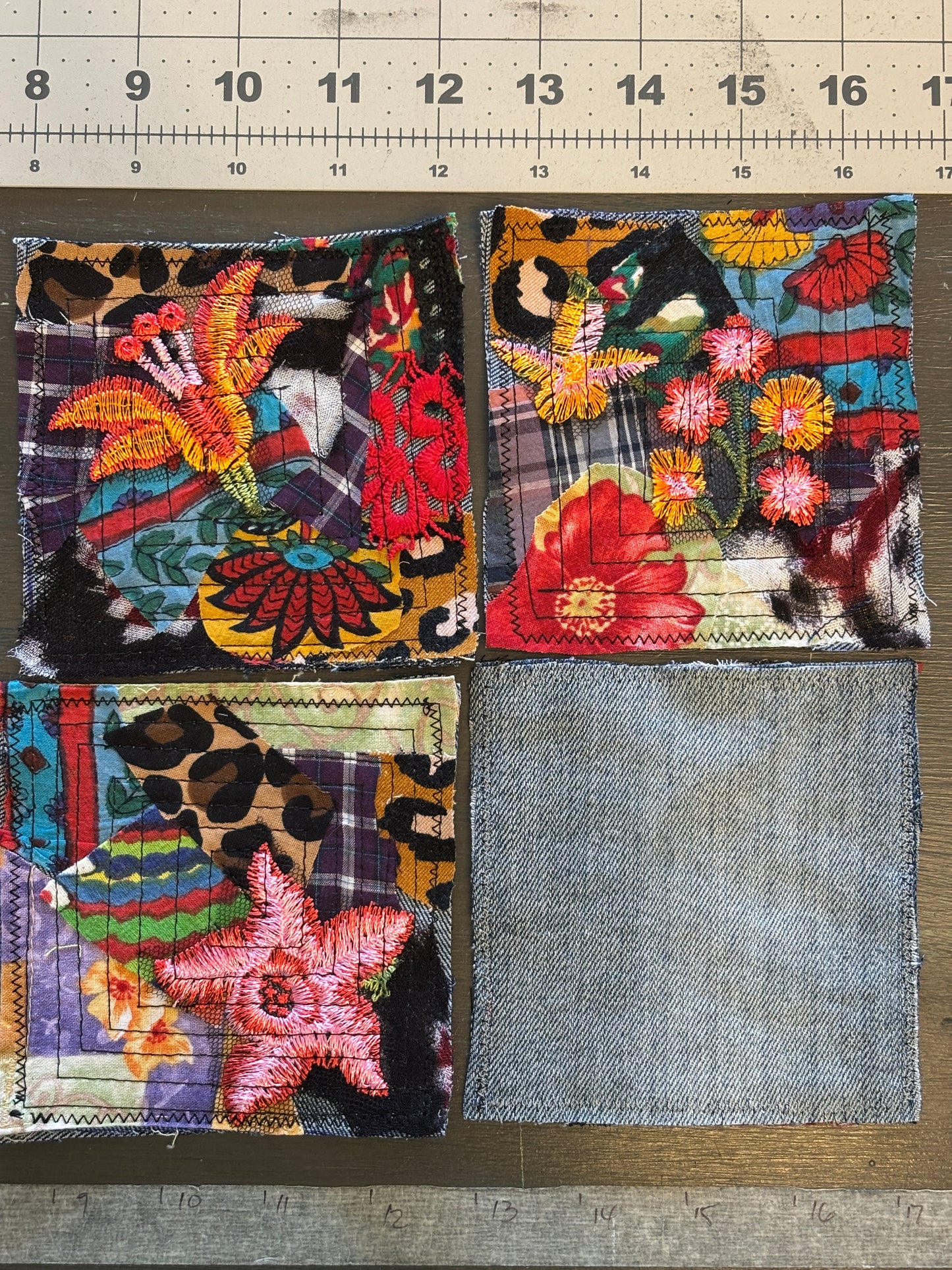 Custom Order Beth G. 4 Pc., Set of Boho Coasters