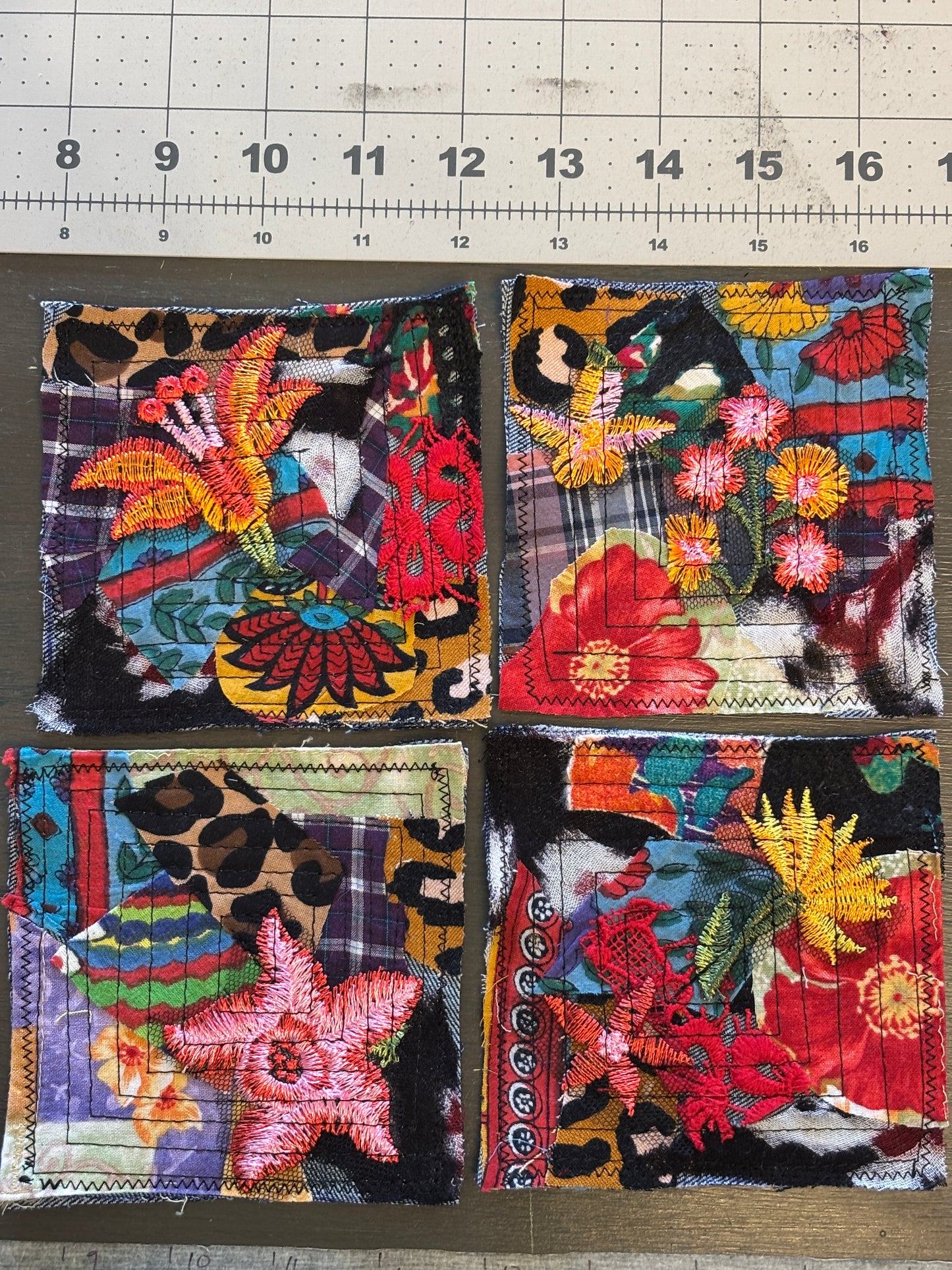 Custom Order Beth G. 4 Pc., Set of Boho Coasters