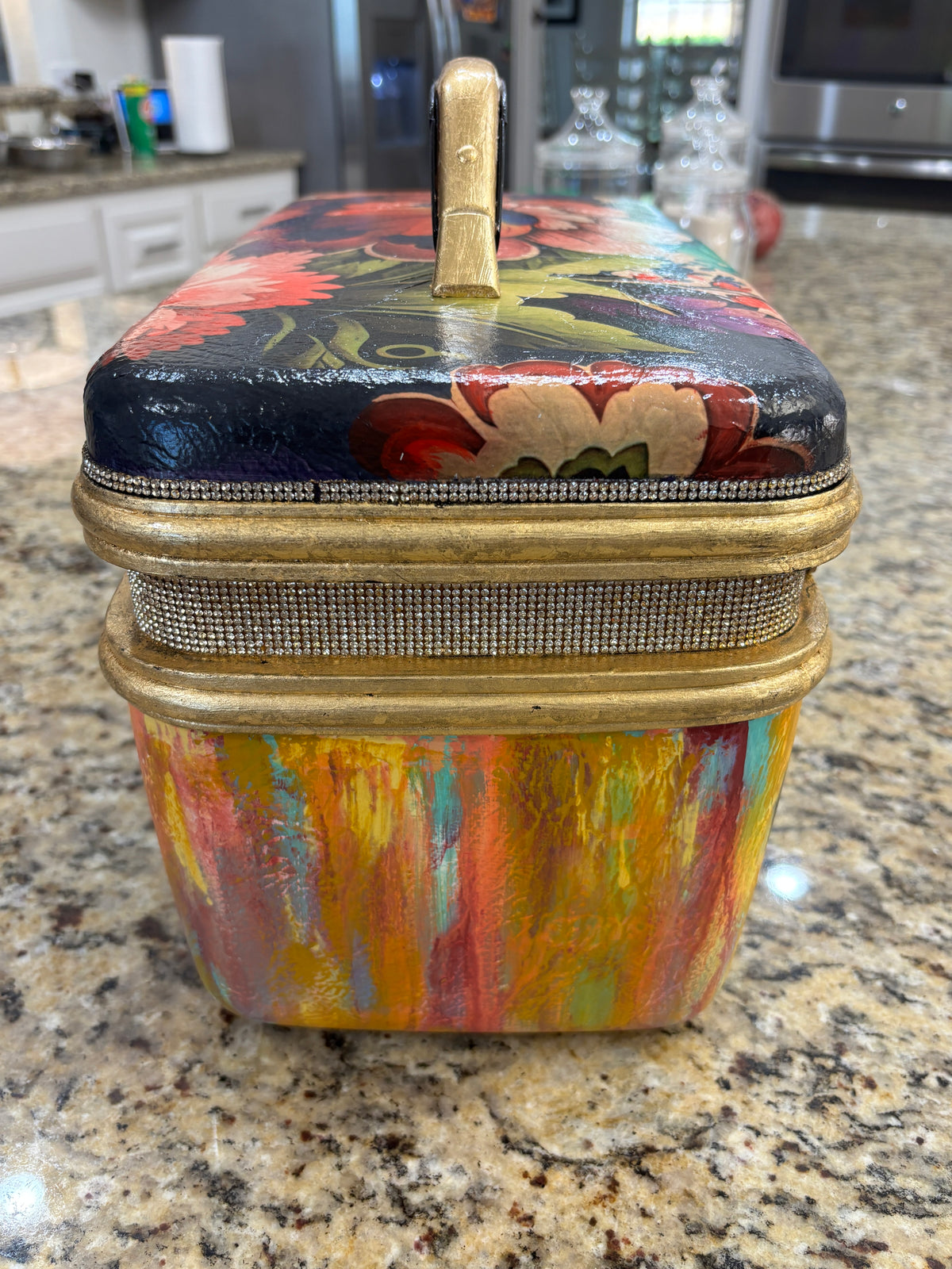 Up-Cycled Samsonite Train Case, Art Supply Travel Case