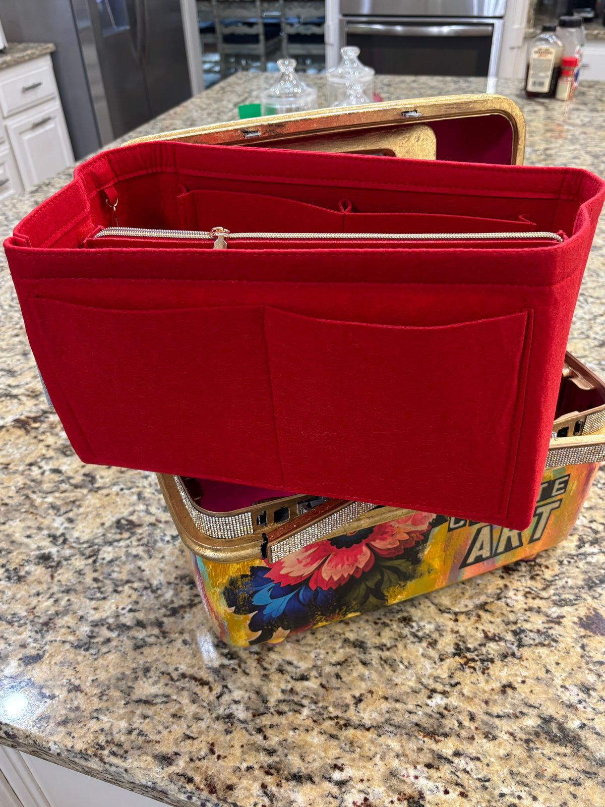 Up-Cycled Samsonite Train Case, Art Supply Travel Case