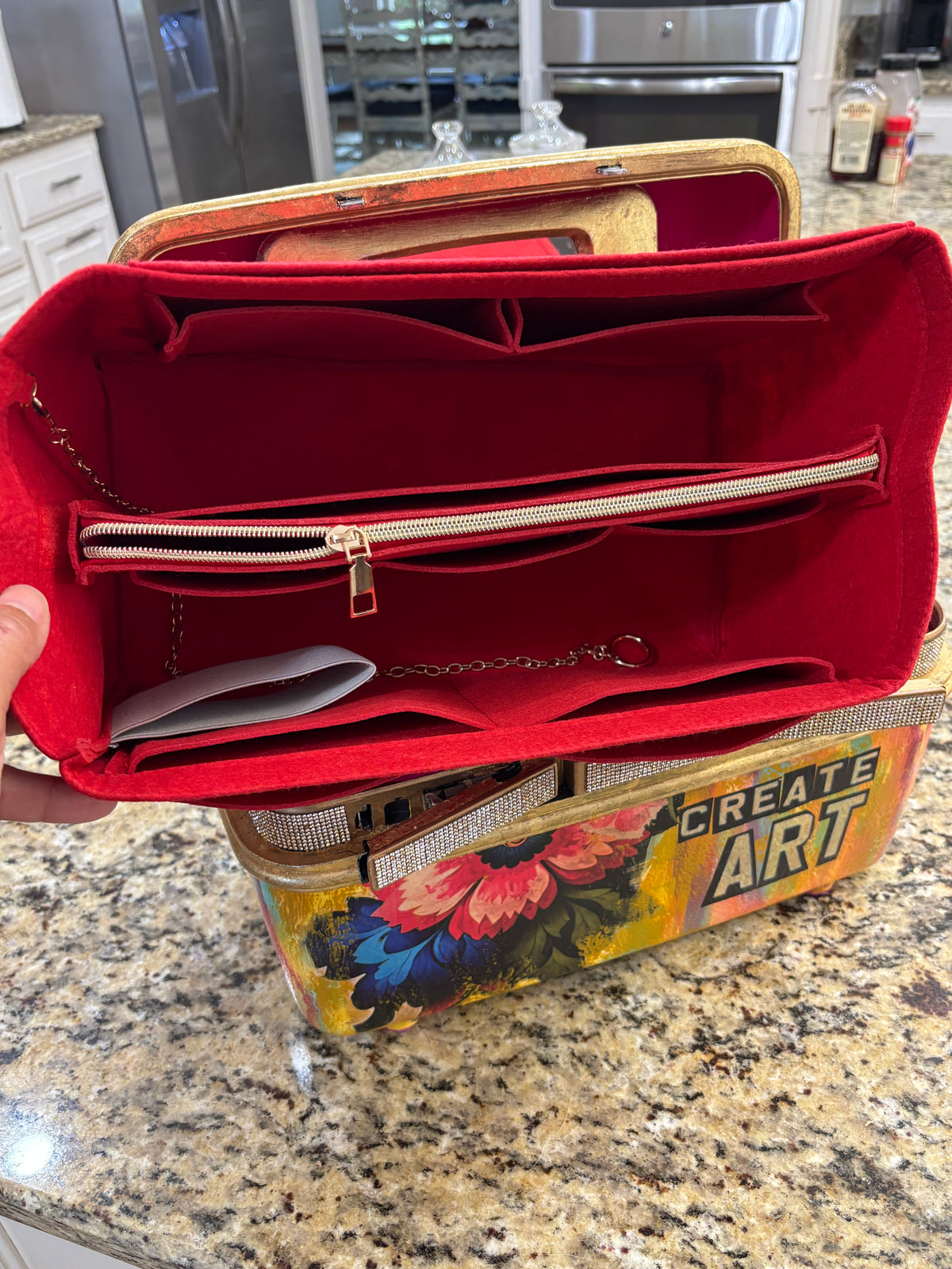 Up-Cycled Samsonite Train Case, Art Supply Travel Case