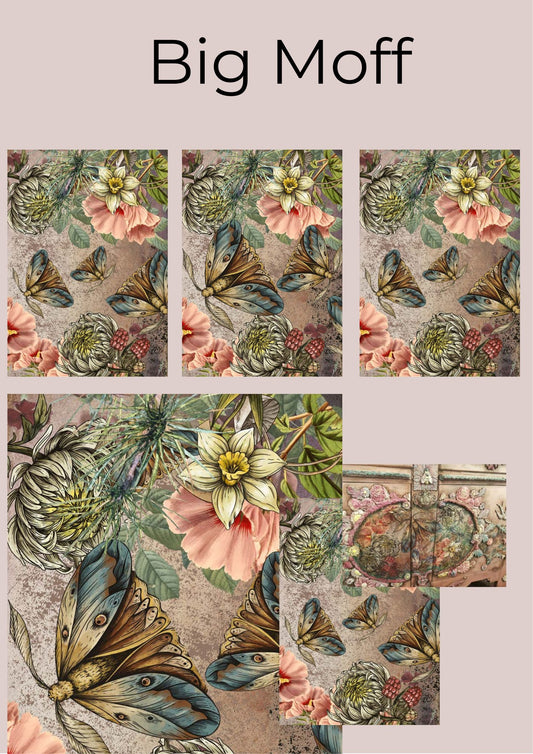 BIG MOFF, Made by Marley, Decoupage Papers, Set of 3 Sheets