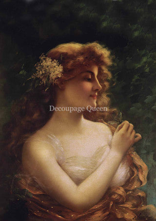 EMILE VERNON THE DRAGONFLY, Decoupage Queen Fiber Paper Size A3