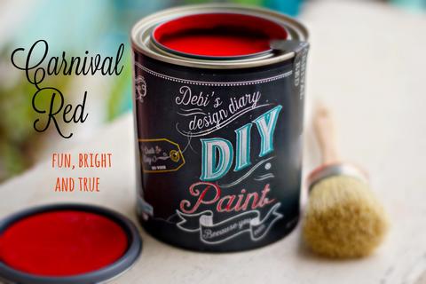 DIY Paint Carnival Red Plastic Free Paint, Non Toxic, No VOC's