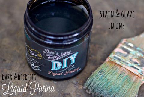 Dark and Decrepit Liquid Patina Top Coat and Sealer DIY Paint