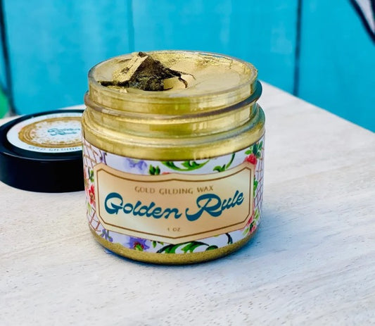Golden Rule Gilding Wax Gold from Debi's Design Diary, DIY Paint Line 4 ounce
